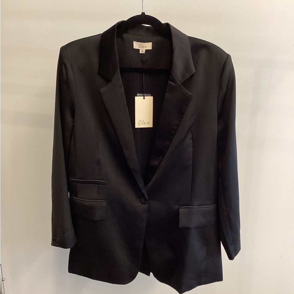 Elan Black Oversized Blazer